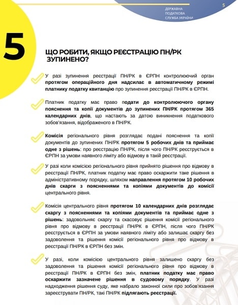 Що робити, якщо реєстрацію ПН/РК зупинено Що робити, якщо реєстрацію ПН/РК зупинено