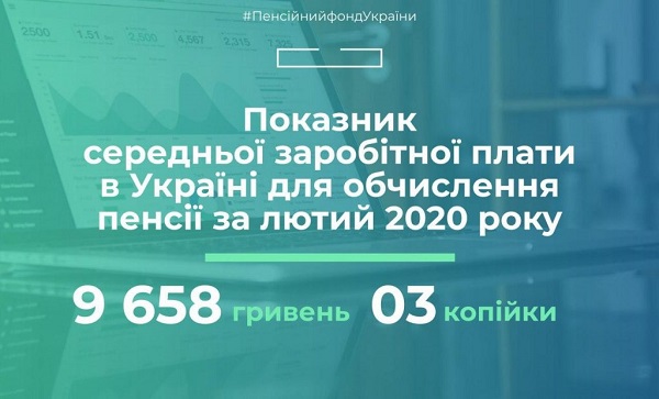 Затверджено показник середньої зарплати за лютий 2020 року Затверджено показник середньої зарплати за лютий 2020 року