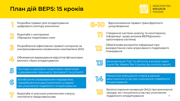 Мінфін розробляє нормативку для впровадження плану BEPS Мінфін розробляє нормативку для впровадження плану BEPS