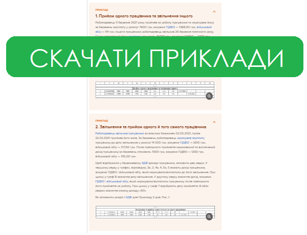 Додаток 4ДФ до Податкового розрахунку з ПДФО та ЄСВ: зразок заповнення Додаток 4ДФ до Податкового розрахунку з ПДФО та ЄСВ: зразок заповнення