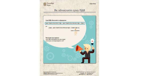 Як аграріям обчислювати суму ПДВ Як аграріям обчислювати суму ПДВ