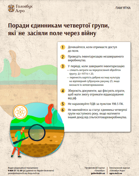 Поради єдинникам четвертої групи, які не засіяли поле через війну Поради єдинникам четвертої групи, які не засіяли поле через війну