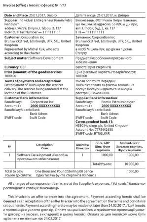 Хто підписує інвойс на експорт Хто підписує інвойс на експорт