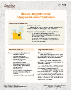 Річна інвентаризація порядок інвентаризації