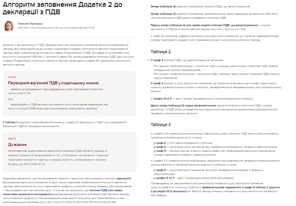 Як заповнювати Додаток 2 декларації з ПДВ Як заповнювати Додаток 2 декларації з ПДВ