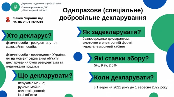 Все про одноразове добровільне декларування 2021 Все про одноразове добровільне декларування 2021