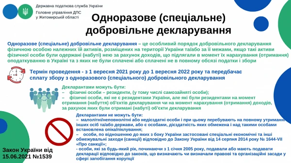 Все про одноразове добровільне декларування 2021 Все про одноразове добровільне декларування 2021