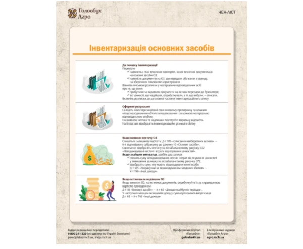 Інвентаризація основних засобів Інвентаризація основних засобів