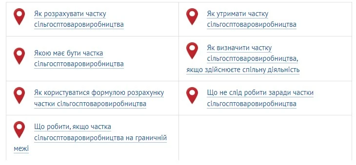 Розрахунок частки сільськогосподарського товаровиробництва