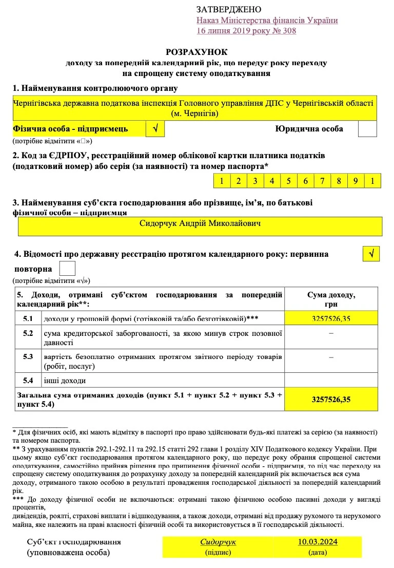 Розрахунок до заяви про застосування спрощеної системи оподаткування приклад заяви про застосування спрощеної системи оподаткування розрахунок