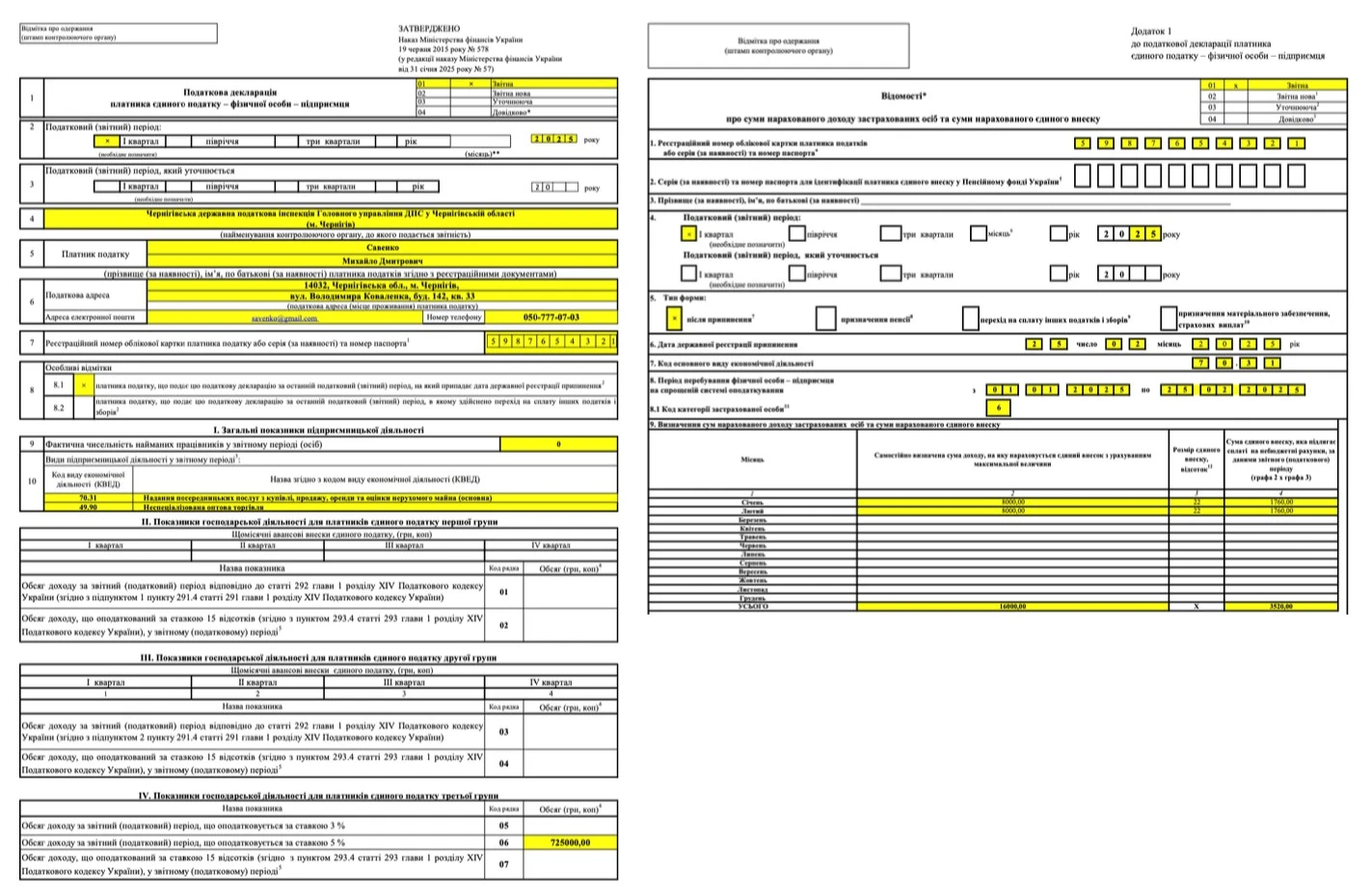 Ліквідаційний звіт за 2025 рік: як скласти та подати ФОП-єдиннику