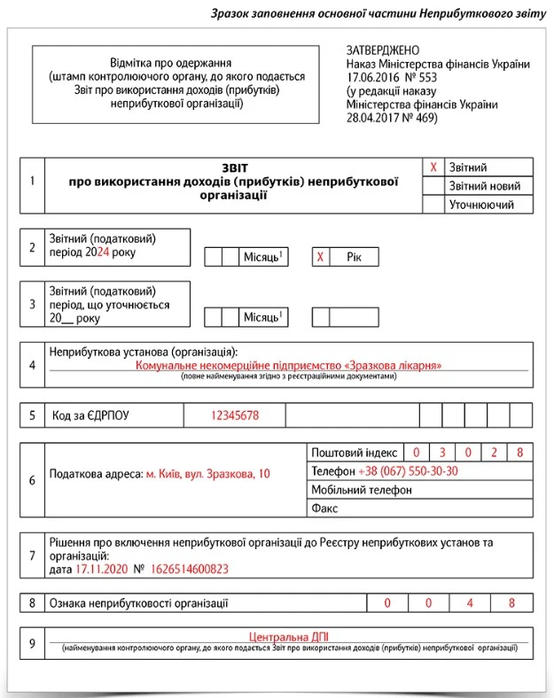 Звіт неприбуткової організації за 2024 рік