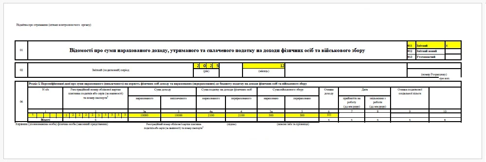 Виправлення помилок у Додатку 4ДФ Податкового розрахунку